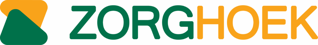 Logo van ZorghoeK, met een gestileerde letter 'K' die een driehoek symboliseert, wat staat voor groei en ontwikkeling.